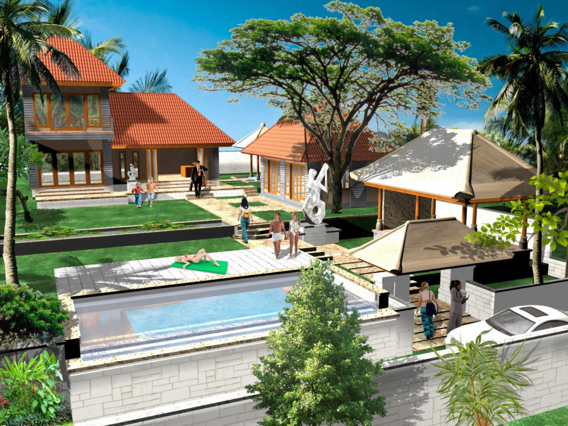 Garden Pool Villa Ensemble